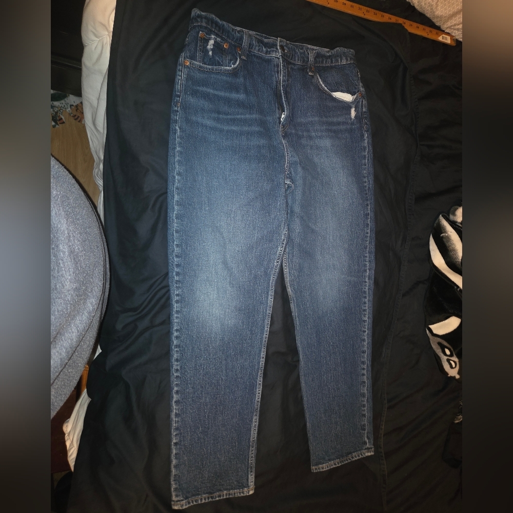 GAP Sky High Straight Blue Denim Womens Jeans Sz 18R 18